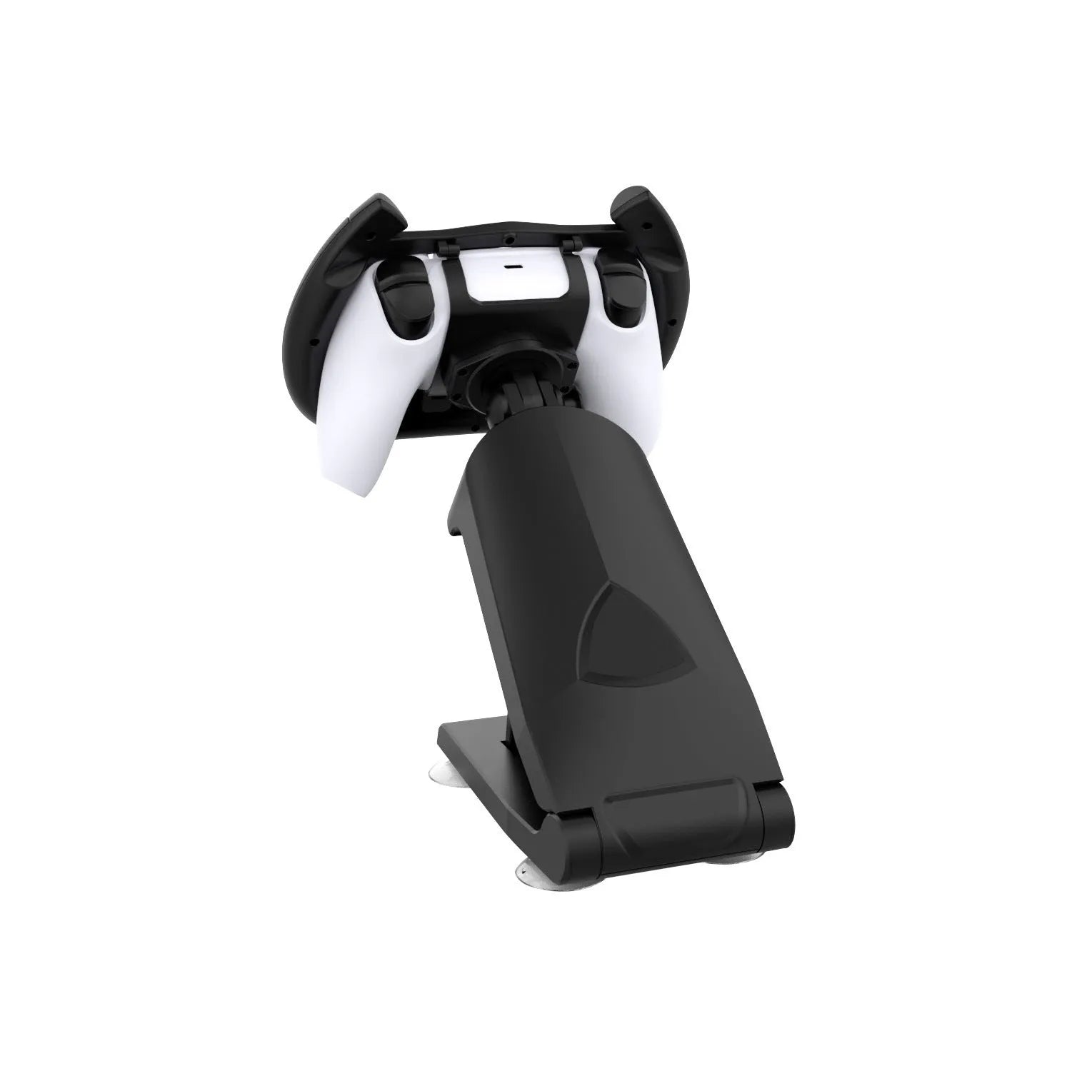 Black ABS plastic gamepad steering wheel bracket with suction cup mount for mobile phones