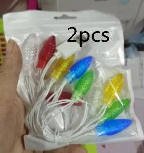 Green USB charging cable with 10 flashing LED lights for device charging and room decoration