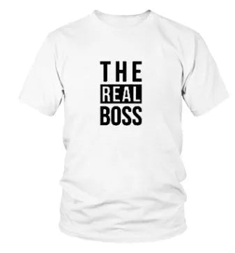 Men's round neck T-shirt with printed design, short sleeves and loose fit