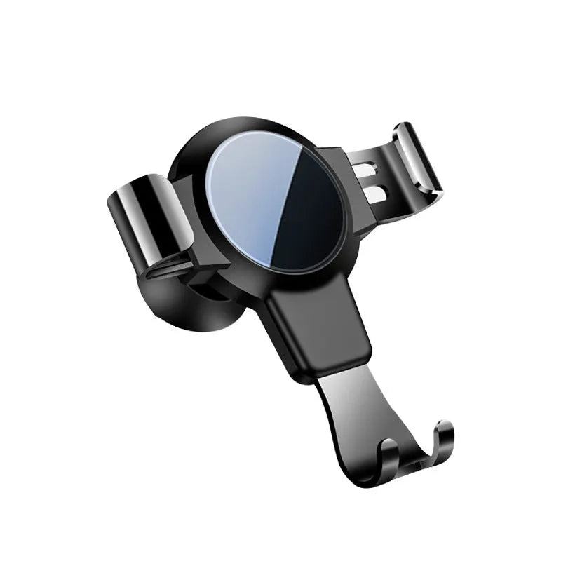 S4 black mirror ABS mobile phone bracket mounted on car air conditioning vent holding smartphone