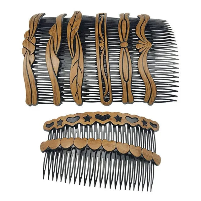 Fashion retro plastic resin hair comb for women Korean wave styling in colour option A1