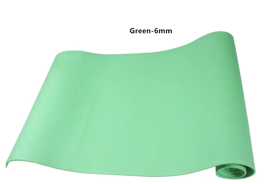 EVA fitness yoga mat in red blue green purple black yellow with anti-skid texture and 4mm 6mm thickness options