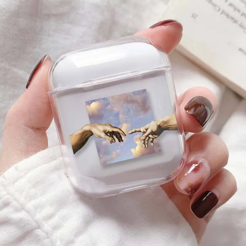 Transparent plastic protective cover for Apple AirPods and AirPods Pro wireless earbud cases