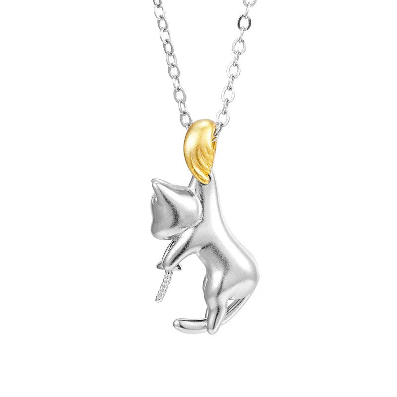925 sterling silver clavicle chain necklace with electroplated finish and optional pearl bead decoration