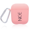 AirPods protective cover case with decorative sticker in black or pink colours