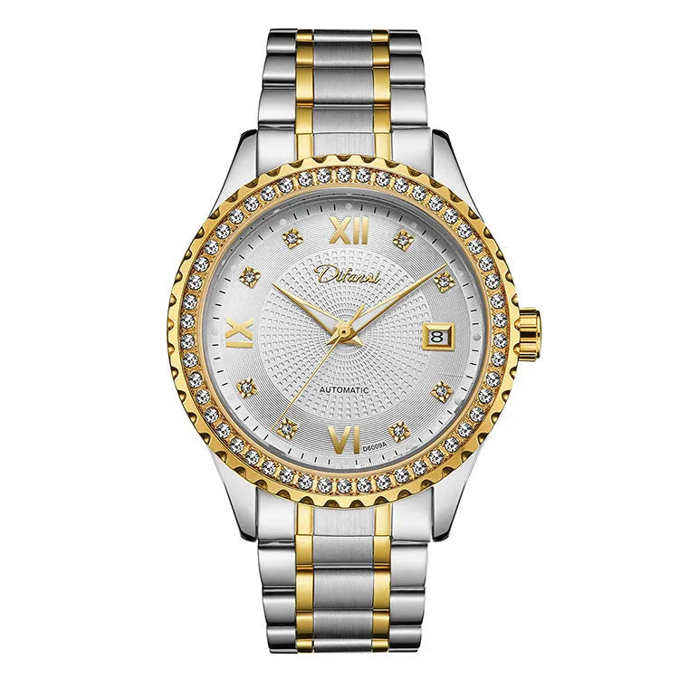 Men's waterproof automatic mechanical watch with luminous hands in business style