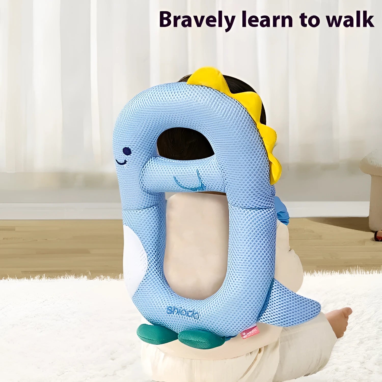 Baby anti-collision pillow with cartoon animal designs for toddling fall protection in kneecap and sock styles
