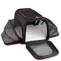 Cat carrier bag made from 600D cation fabric in various colour options with piping details