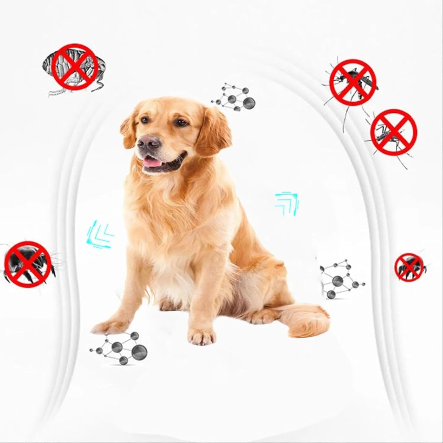 Double-sided plastic flea comb for pets with dense teeth for flea removal and face grooming