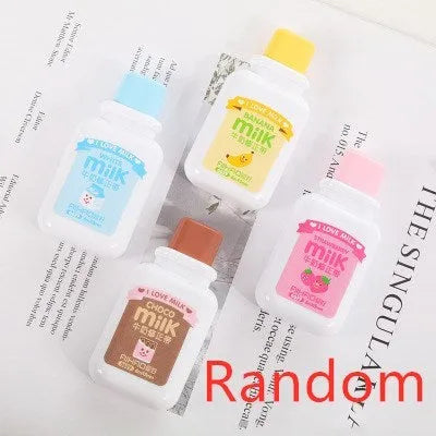 Cute bottle shaped correction tape with curved design, 6 metres, titanium dioxide and resin, random colour