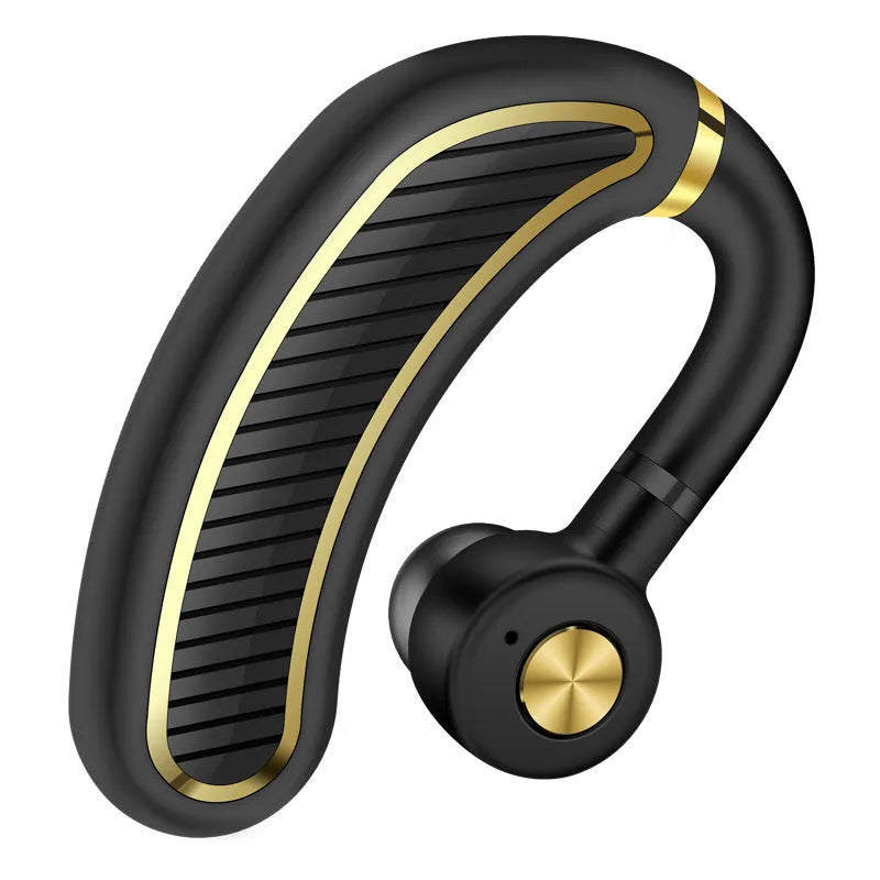 Wireless sweatproof earphones with 300mAh battery in Black Gold colour option