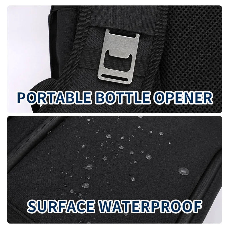 Double layer insulated backpack with ice pack compartment in blue colour option