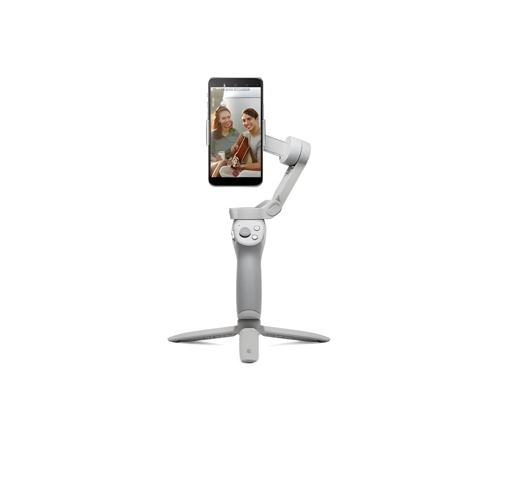 Magnetic mobile phone PTZ gimbal with integrated power bank, shown in a standard style.