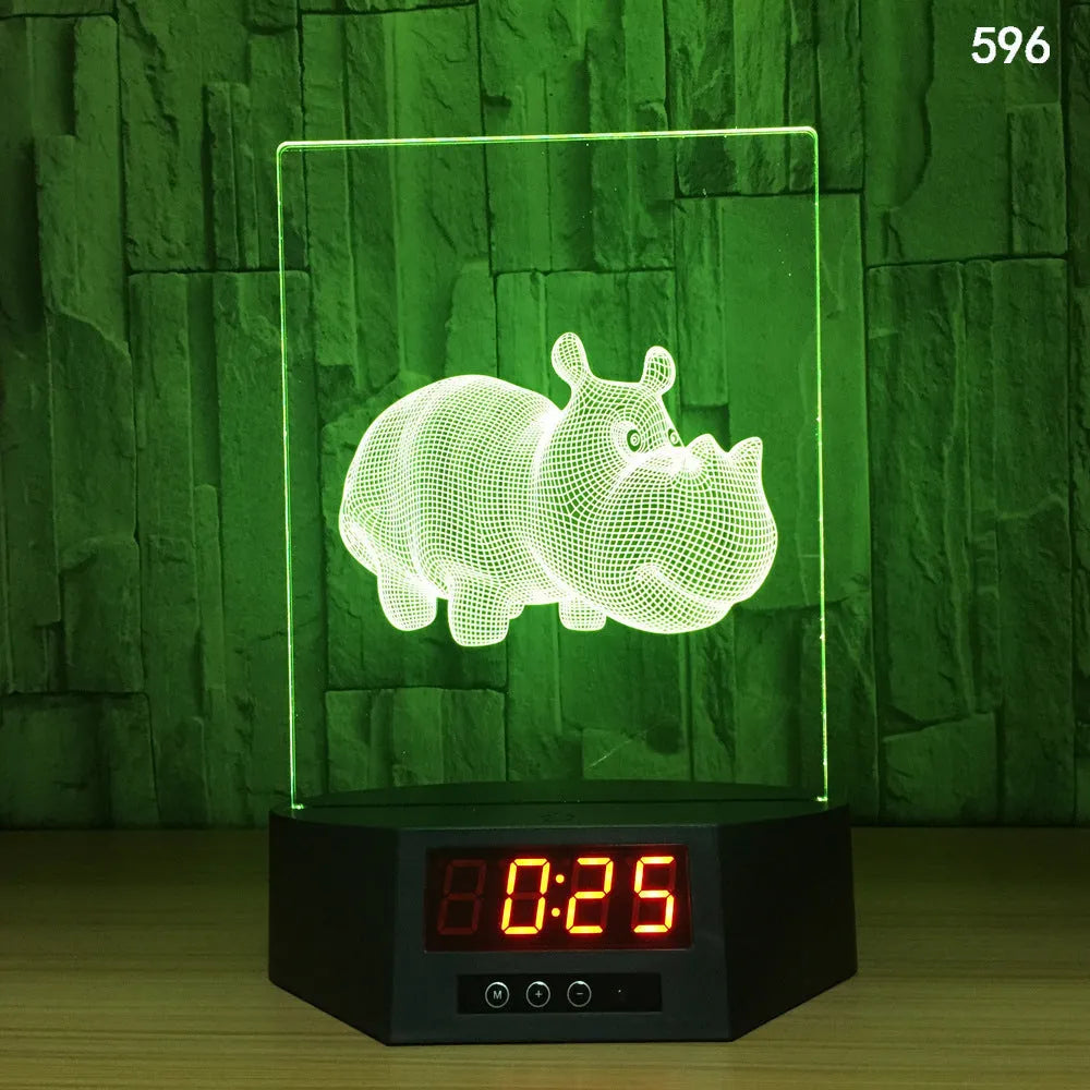 3D glowing dolphin night light with wireless charging and remote control on table