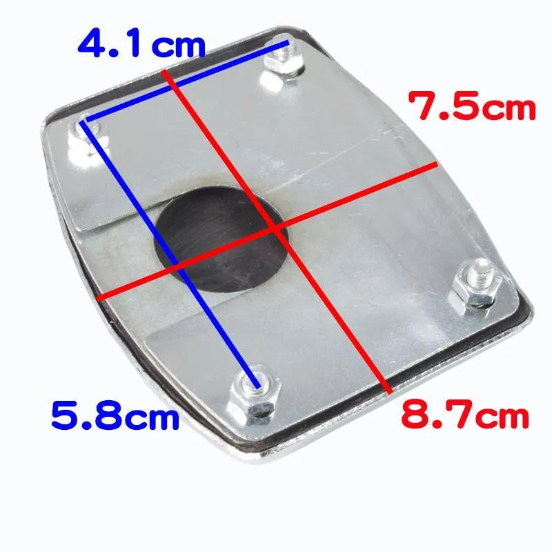 Metal motorcycle brake pedal skid plate footrest in multiple style options
