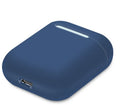 Silicone protective cover for Apple AirPods charging case, split design, solid colour, simple style