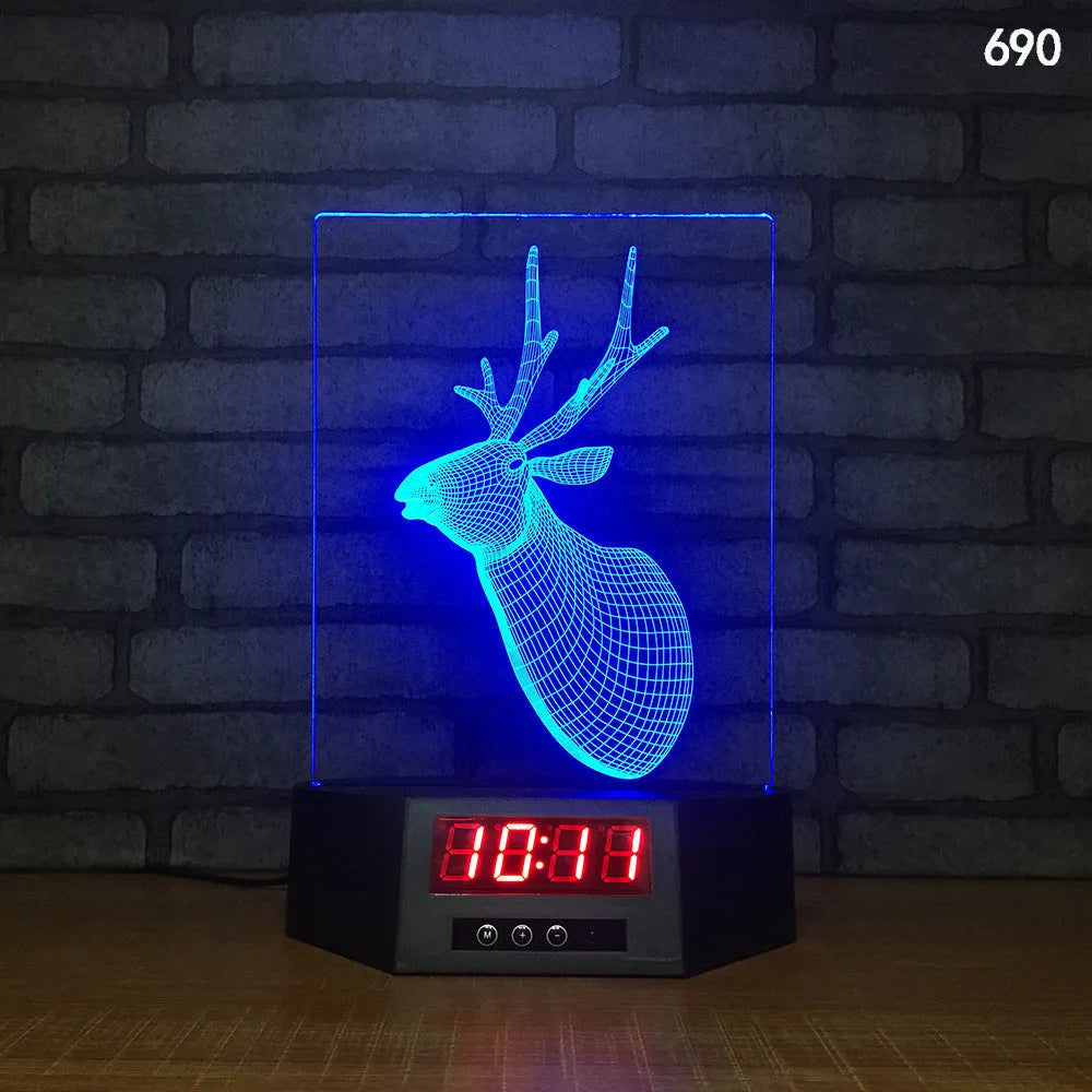 3D glowing dolphin night light with wireless charging and remote control on table