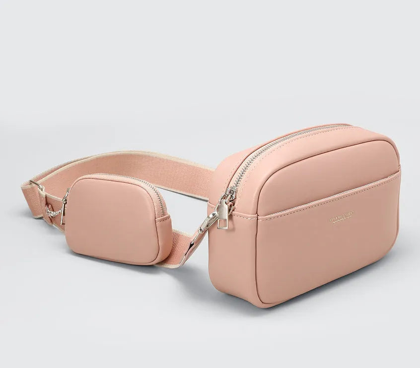 Simple women's large capacity PU shoulder bag in horizontal square shape with shoulder strap, available in multiple colours