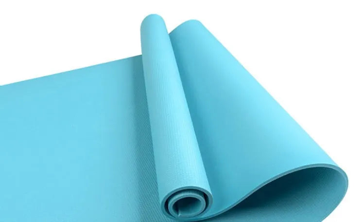 EVA fitness yoga mat in red blue green purple black yellow with anti-skid texture and 4mm 6mm thickness options