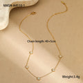 Gold-plated fritillary geometric bracelet and necklace set for women