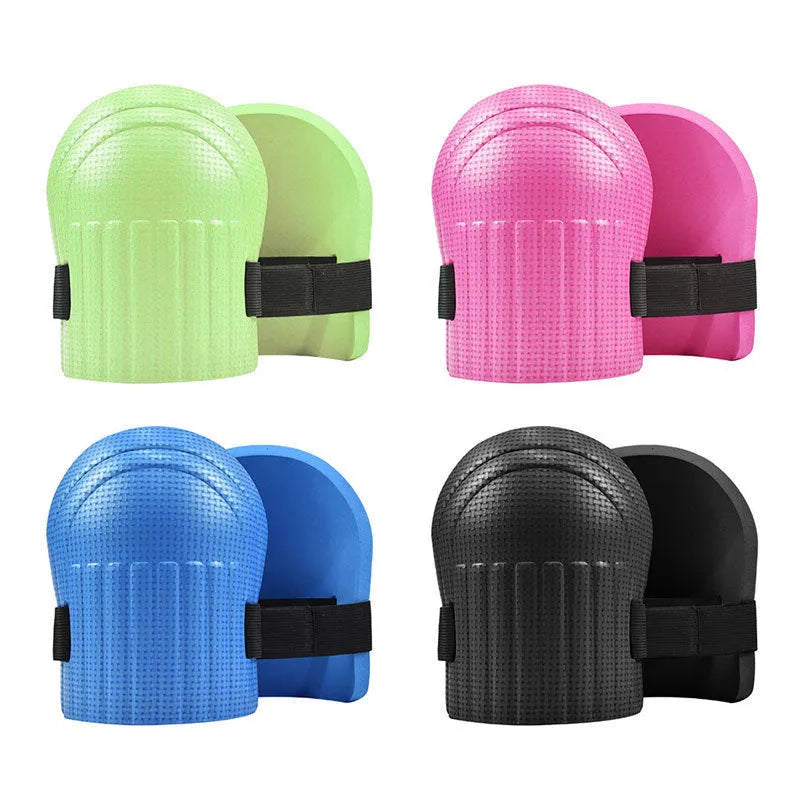 EVA foam kneepads in black blue green pink colours with 11mm thickness for kneeling protection