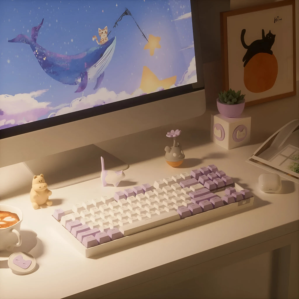 Wireless Bluetooth mechanical keyboard in metal construction with RGB backlighting options