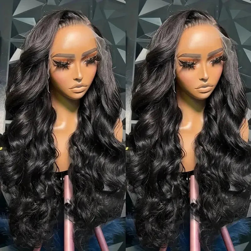 Black curly wave full-head wig with 22-inch length made from high-temperature fibre