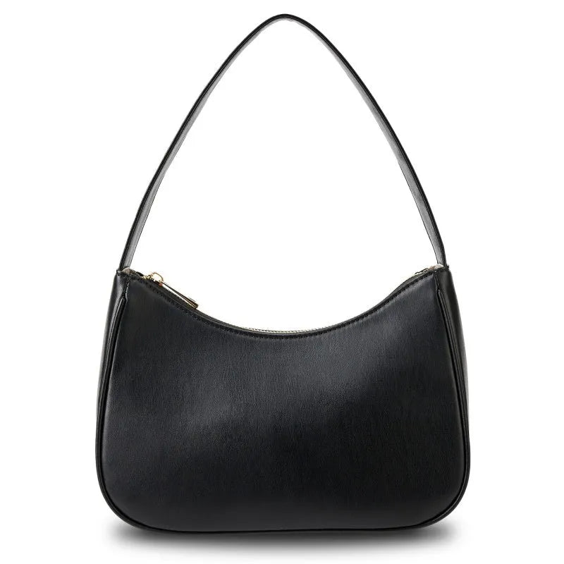 Retro-style waterproof PU shoulder bag in multiple colour options including apricot and glitter