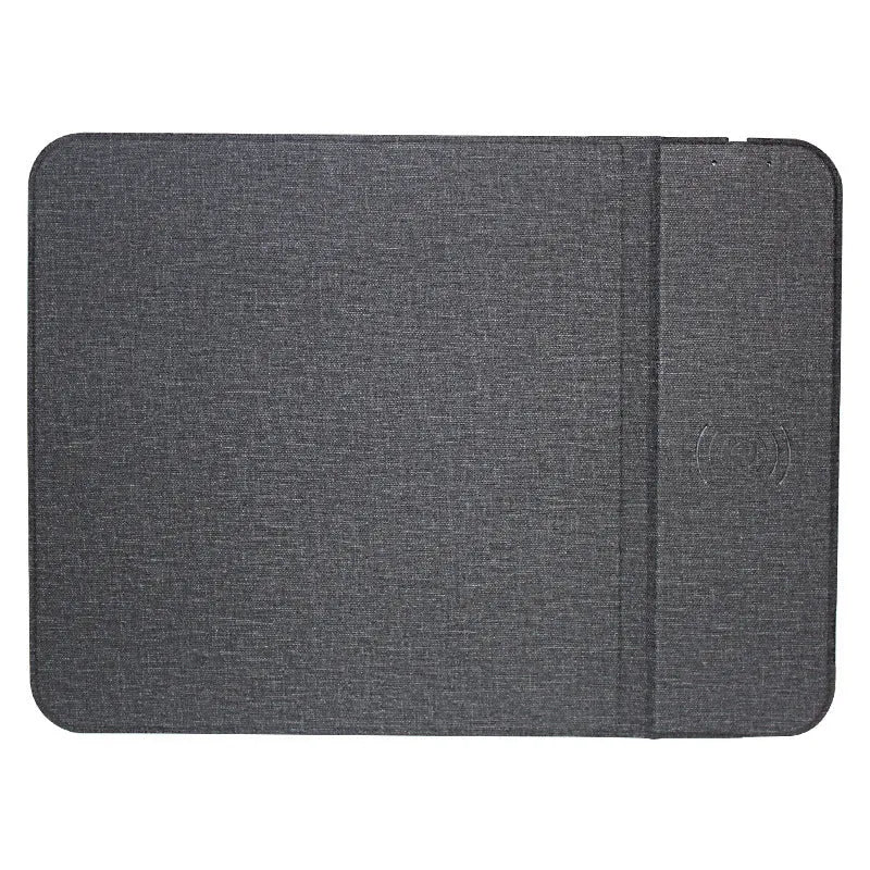 Foldable cloth phone stand with integrated 10W Qi wireless charging pad.