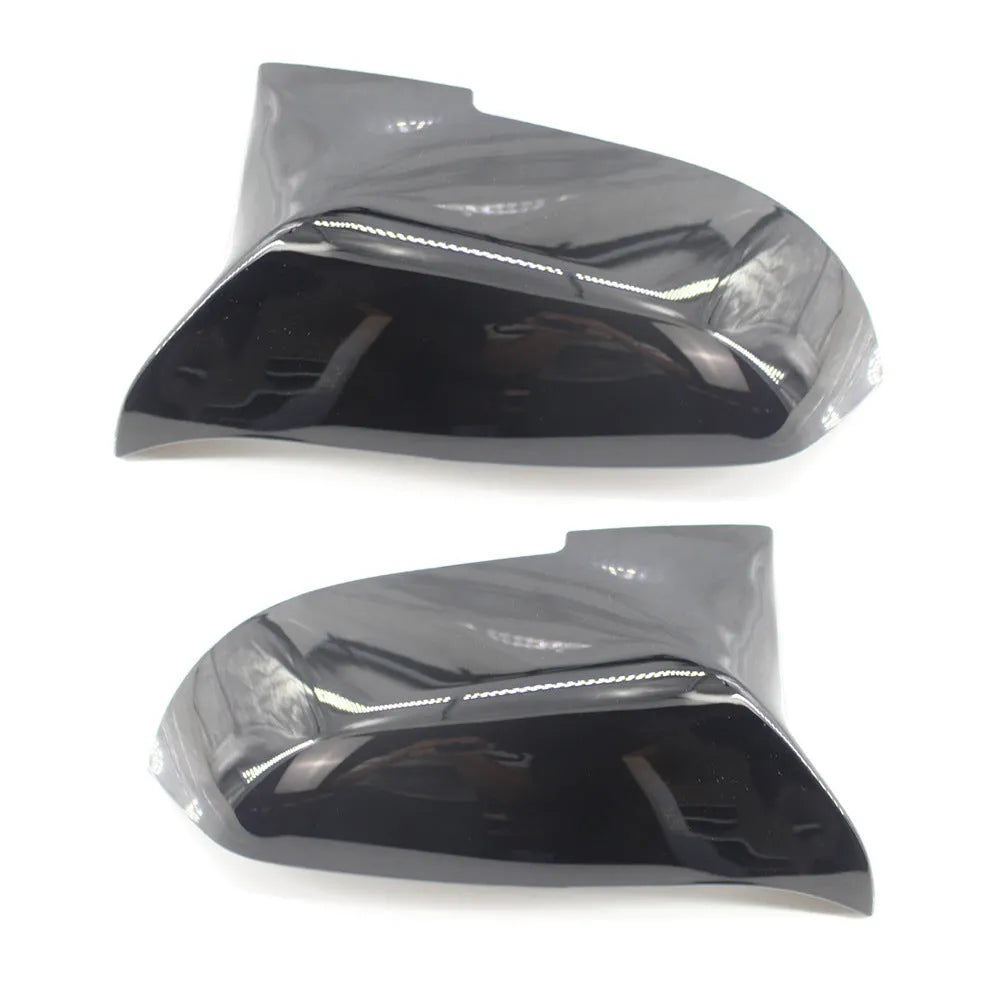 Modified horn rearview mirror shell in paint bright black for BMW 3 Series 4 Series
