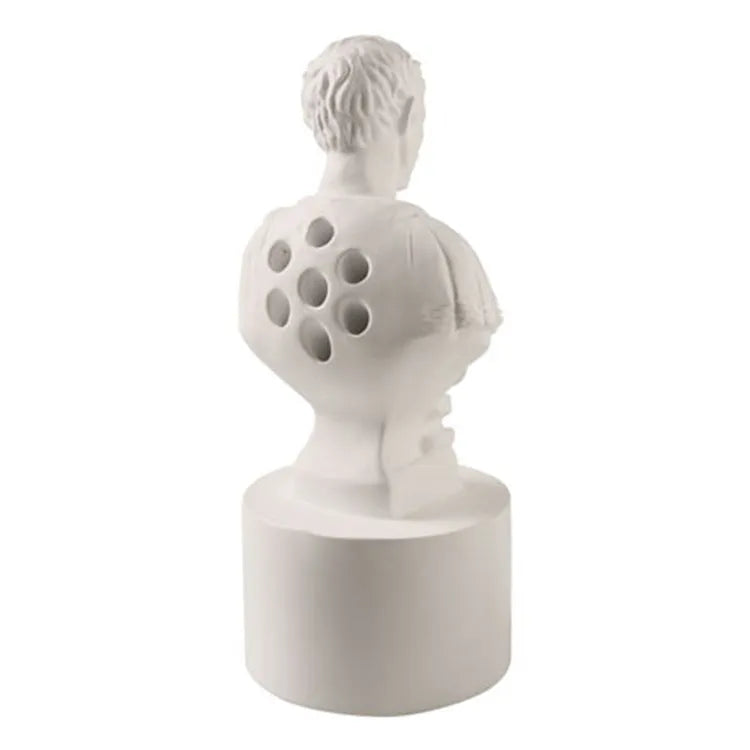 White synthetic resin American creative character pen holder for desktop stationery organisation
