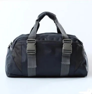 Nylon yoga gym bag showing medium and large size options in six colour variations