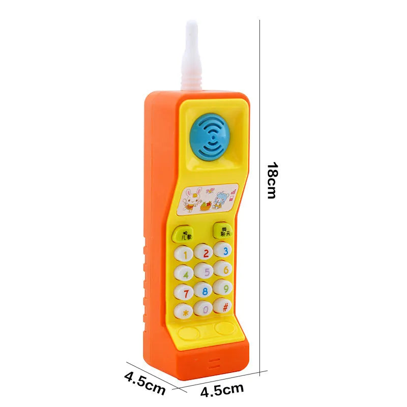 Children's educational toy with sound, light and music features showing cartoon animal designs