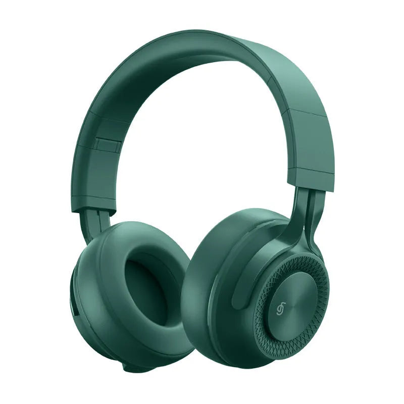Wireless Bluetooth sports headset shown in available colours: red, grey, green, and black.