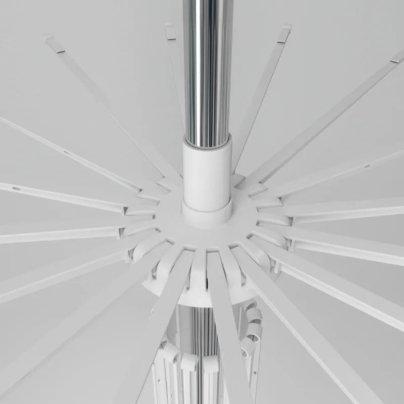 Three-layer stainless steel drying rack with mobile plastic clips for trousers, ties and socks