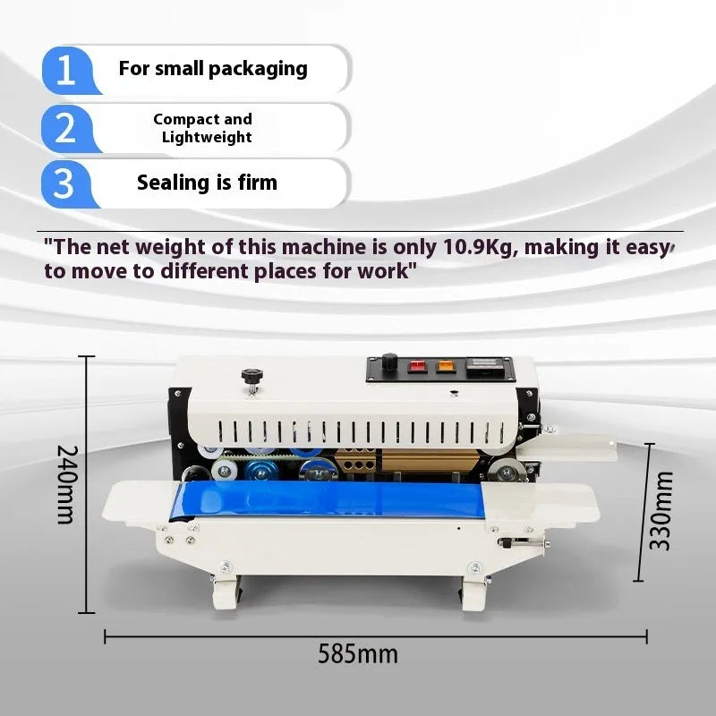 Mini steel seal sealing machine with date printing function for packaging