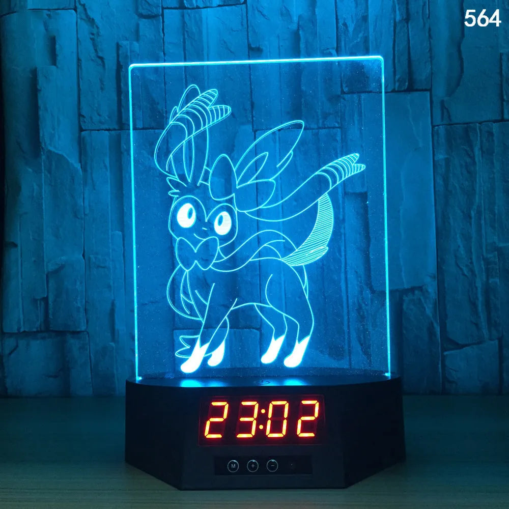 3D glowing dolphin night light with wireless charging and remote control on table