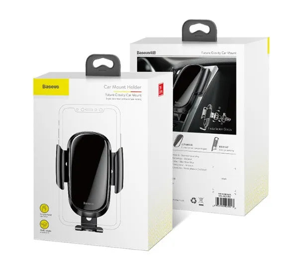 Universal smart car bracket phone holder in black, blue, or silvery mounted on a car dashboard