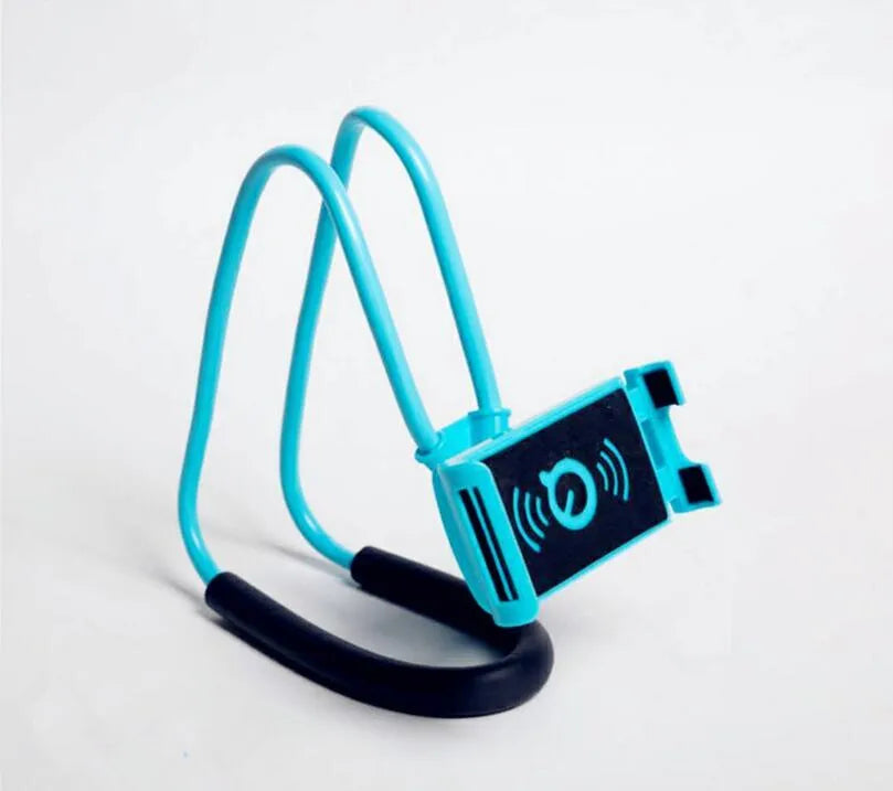 Universal smartphone holder in multiple colours showing 360-degree rotation feature.