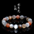 Natural colourful moonlight duobao moonstone bracelet with 8mm single circle beads