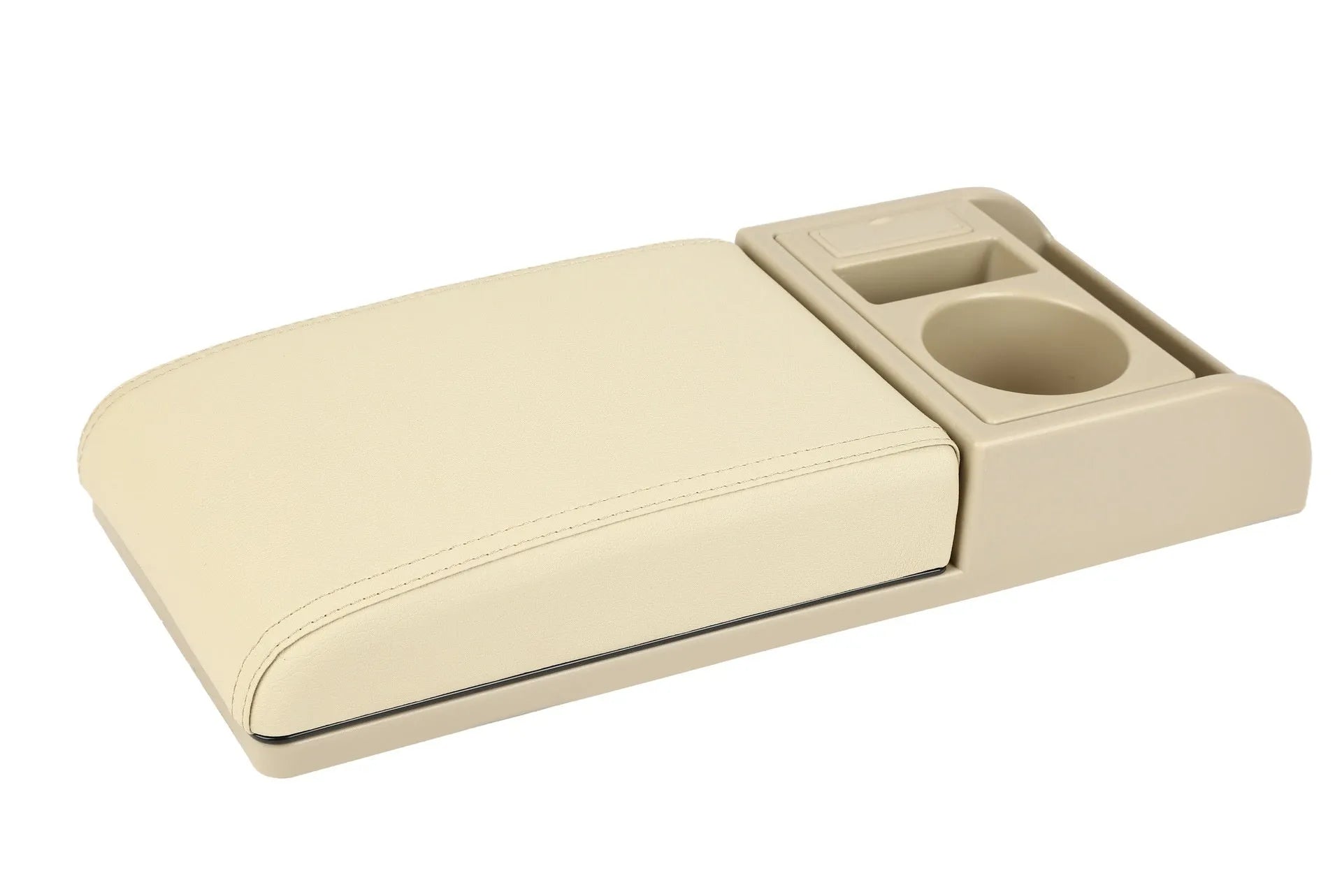 Universal height-adjustable car armrest cover with PU leather or carbon fibre pattern