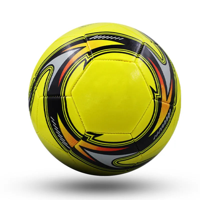 PVC machine-sewn training football in multiple sizes and colour designs including Red Dragon Roll and Tornado patterns