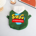 Green cotton dog coat for larger breeds in autumn and winter seasons
