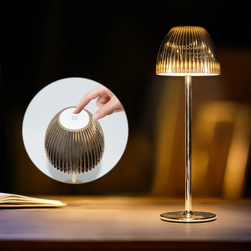Modern simplicity small night lamp with thin round base in black or white colour