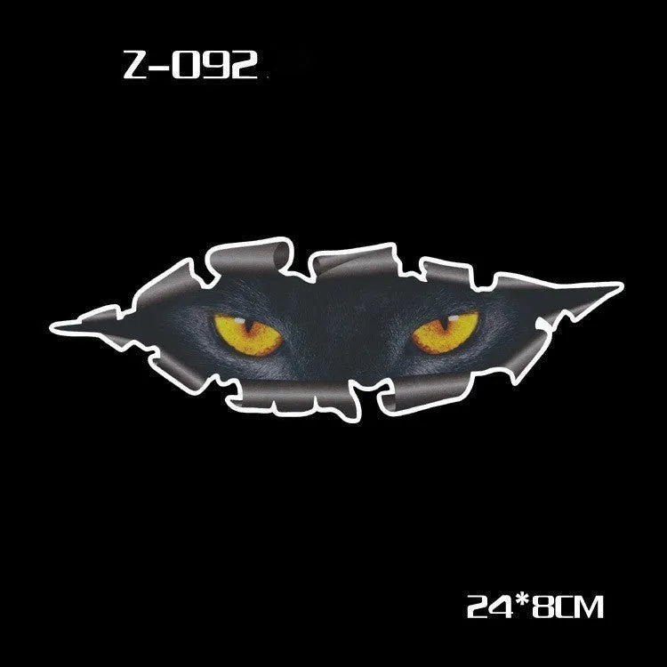 Reflective cartoon car stickers with cute eye designs for vehicle decoration
