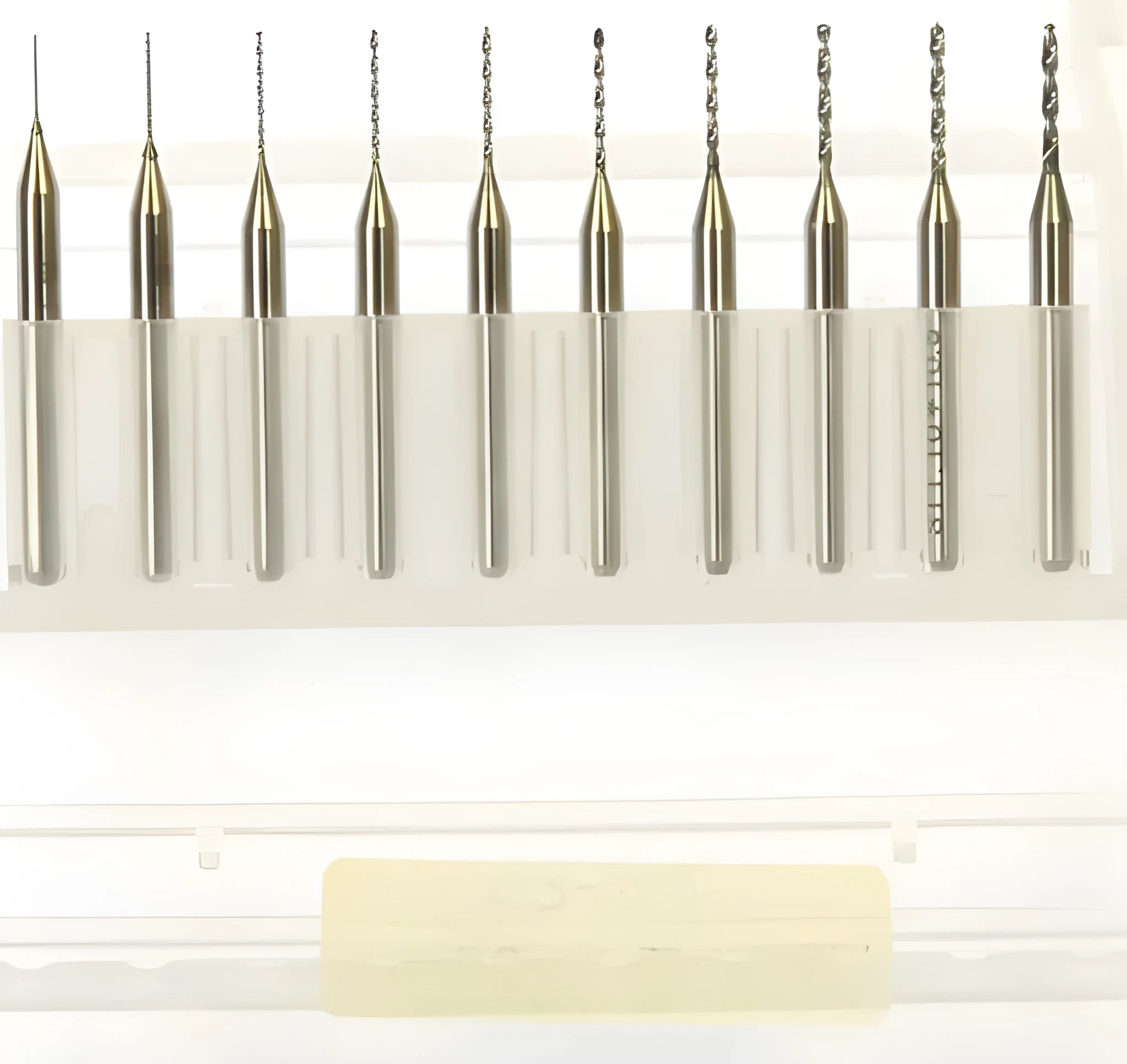 Imported tungsten steel micro-engraving bit for precision circuit board and hardware processing.