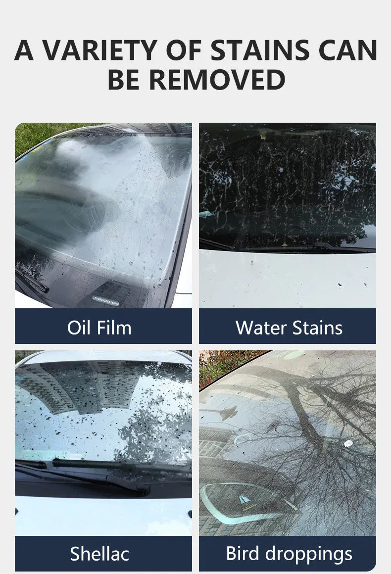 Glass oil film remover cleaning cream in 50ml, 100ml and 200ml container options