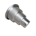 Silver aluminium alloy cake mould set with three graduated sizes for layered baking