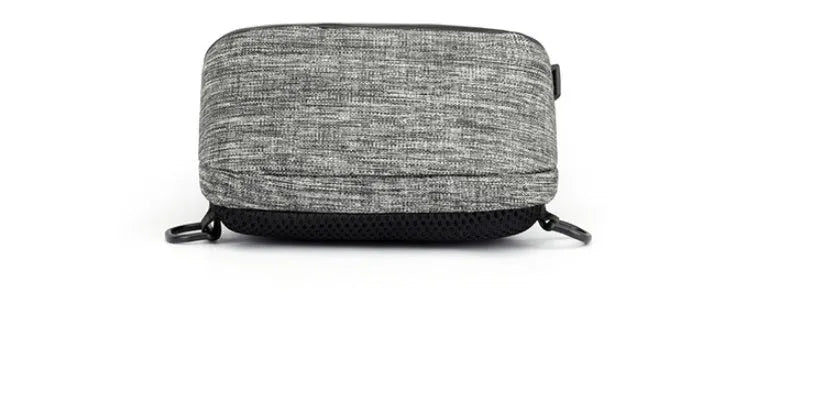 Oxford cloth waterproof chest bag in dark blue with zip opening and cross-body strap