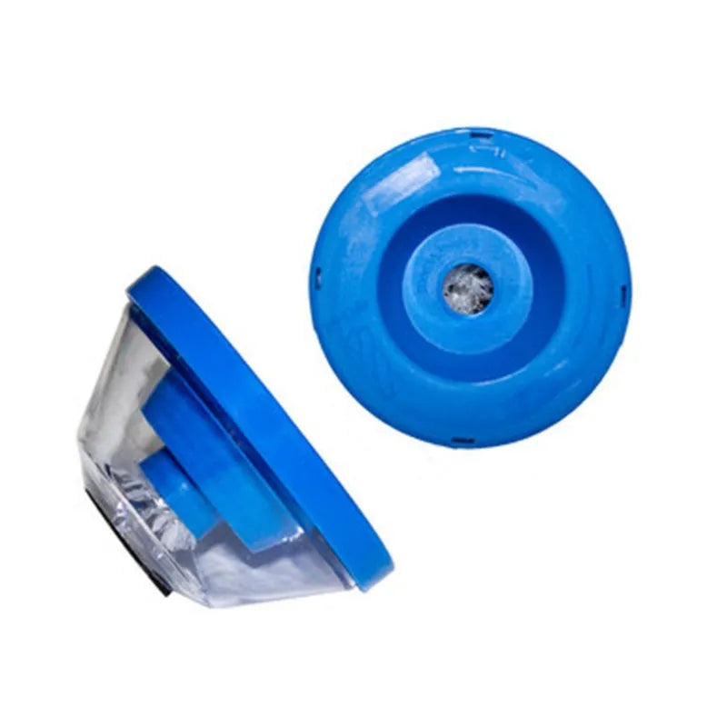Blue plastic electric hammer dust cover with sponge grip for collecting drilling debris